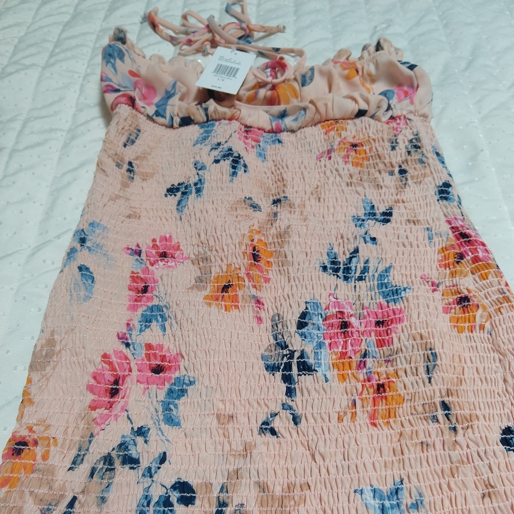 Guess miley smocked dress in large new with tags